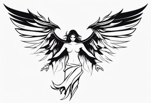 demonic fallen angel tattoo idea