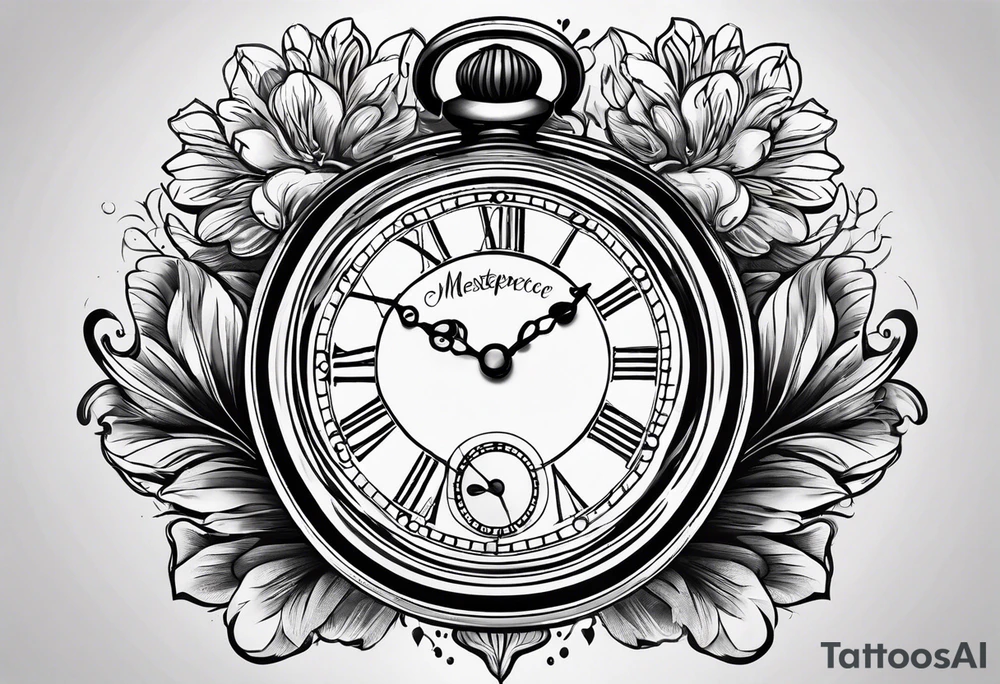 simple 
pocket watch tattoo drawing for men tattoo idea