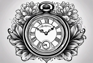 simple 
pocket watch tattoo drawing for men tattoo idea