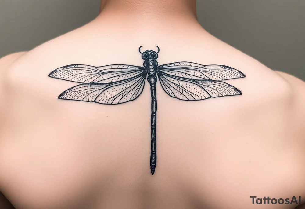 powerful, simple, and amazing dragonfly behind my ear tattoo that represents change, freedom and fresh start tattoo idea