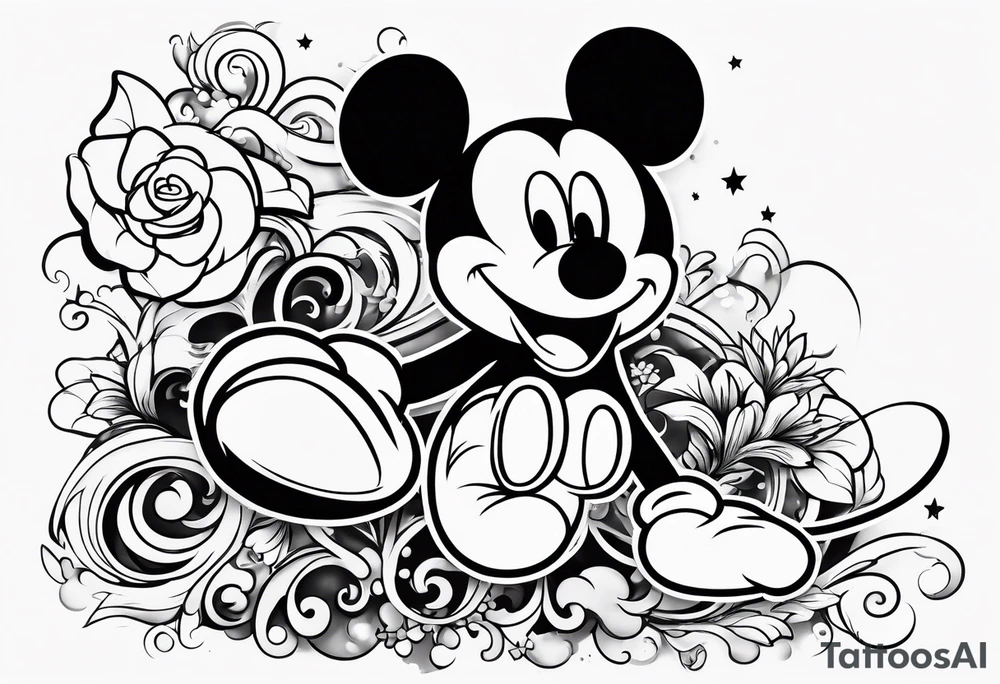 mickey mouse tattoo idea