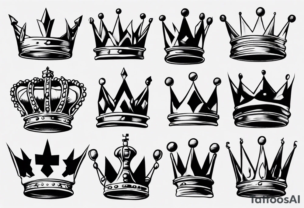 realistic crown tattoo idea