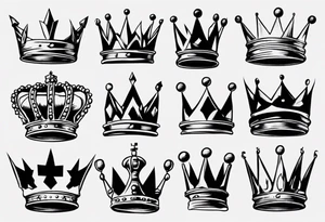 realistic crown tattoo idea