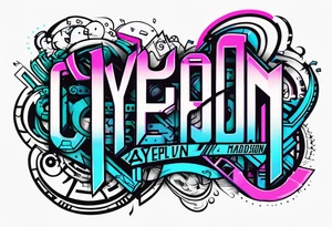 Cyberpunk names Jaxon Madison Evelyn tattoo idea