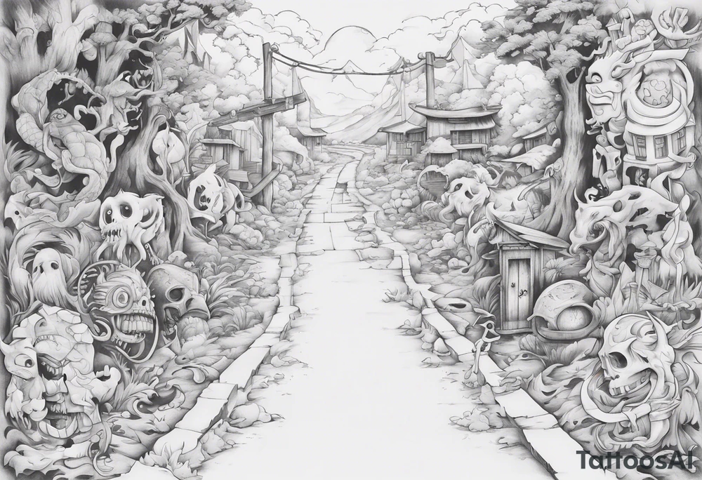 “I took another step, as I walk out the door on this endless road behind me” tattoo idea