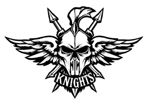 generate me the white knights (based in texas) it is a neo nazi gang based in texas, generate their gang patch. tattoo idea