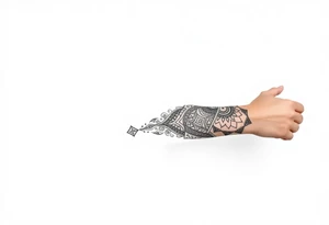bold line shamanstyle tattoo idea