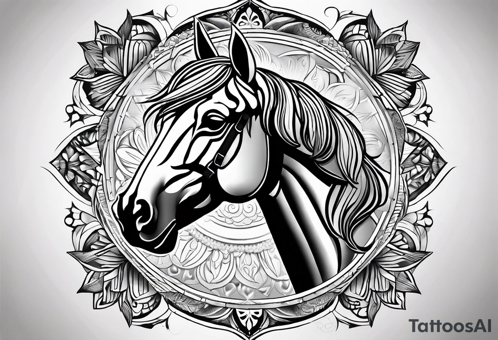 Pferd mandala tattoo idea