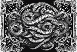 Bible verse: "Behold, I give unto you power to tread on serpents and scorpions, and over all the power of the enemy: and nothing shall by any means hurt you" tattoo idea