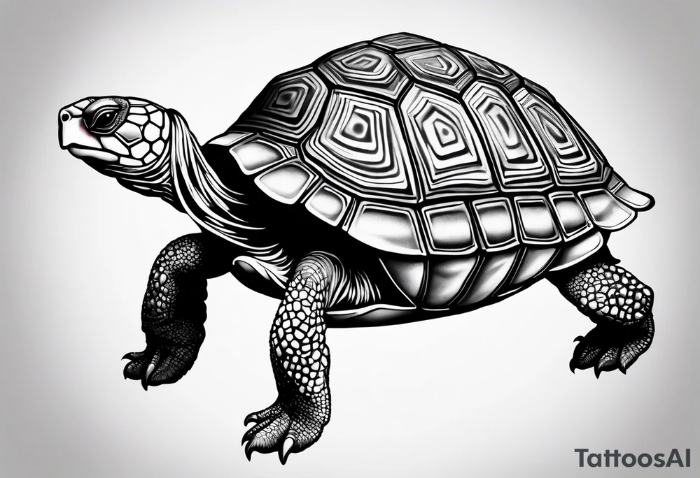 Side profile, tortoise tattoo idea