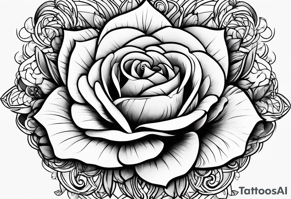 name Rosa  with heart tattoo idea