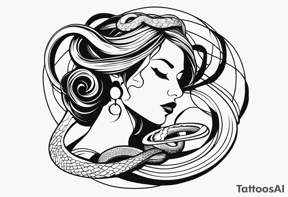 a woman with snakes instead of hair tattoo idea