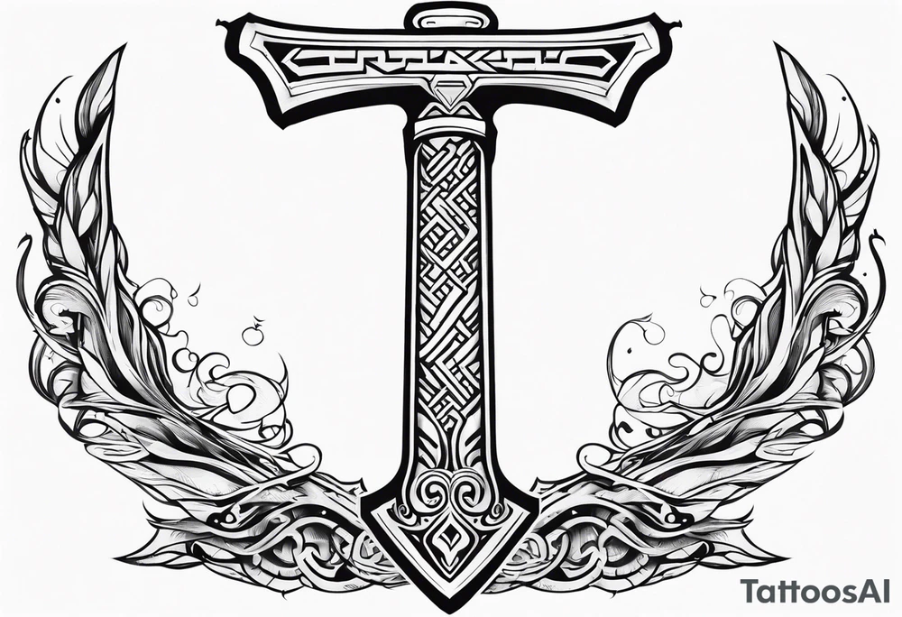 Valhalla sword Thor tattoo idea