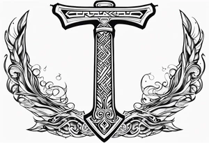 Valhalla sword Thor tattoo idea