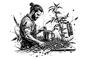 Coffee barista tattoo idea