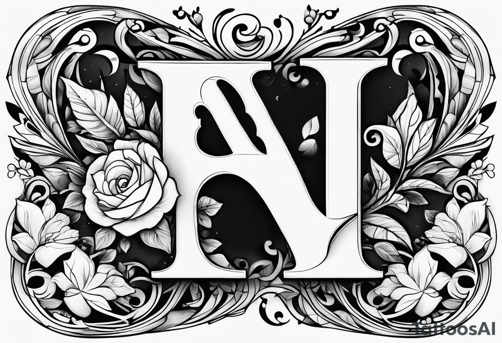 Honorata and Jacek marriage. Generate a tattoo from the letters H and J tattoo idea