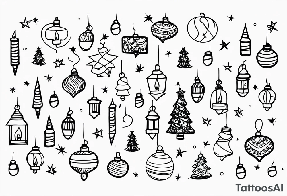 Nostalgic Christmas Lights tattoo idea