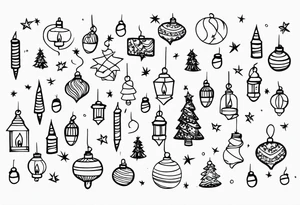 Nostalgic Christmas Lights tattoo idea