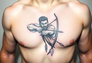 archer with arrows tattoo idea