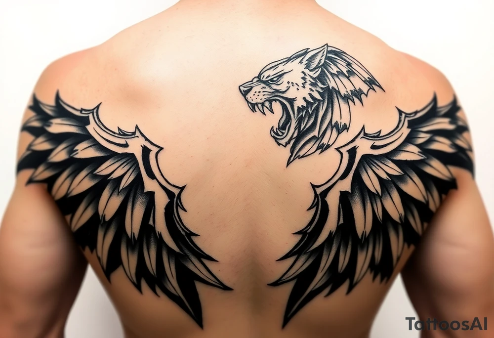 pealuu silma aukudest roomavad välja ründavad maod ja suust lendab välja äike tattoo idea