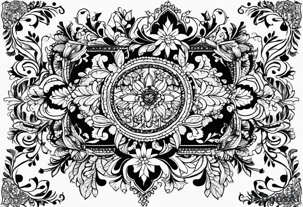create a tattoo using hungarian embroidery pattern tattoo idea