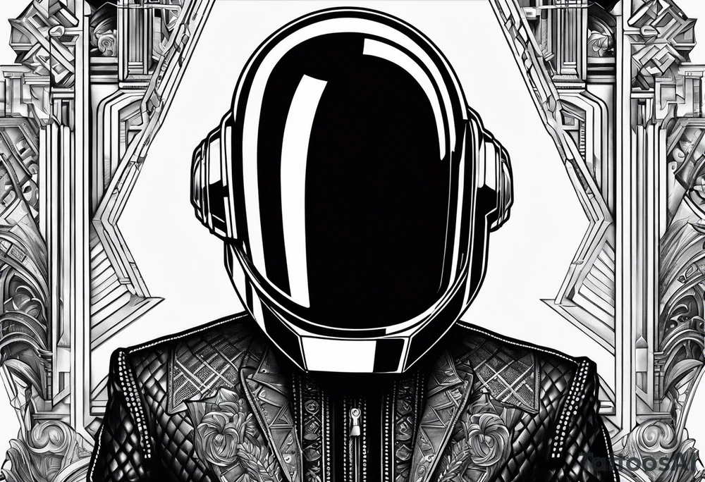 daft punk band from top to bottom tattoo idea