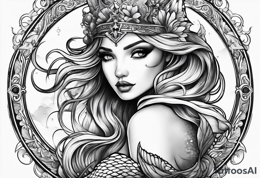 mermaid tattoo idea