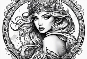 mermaid tattoo idea