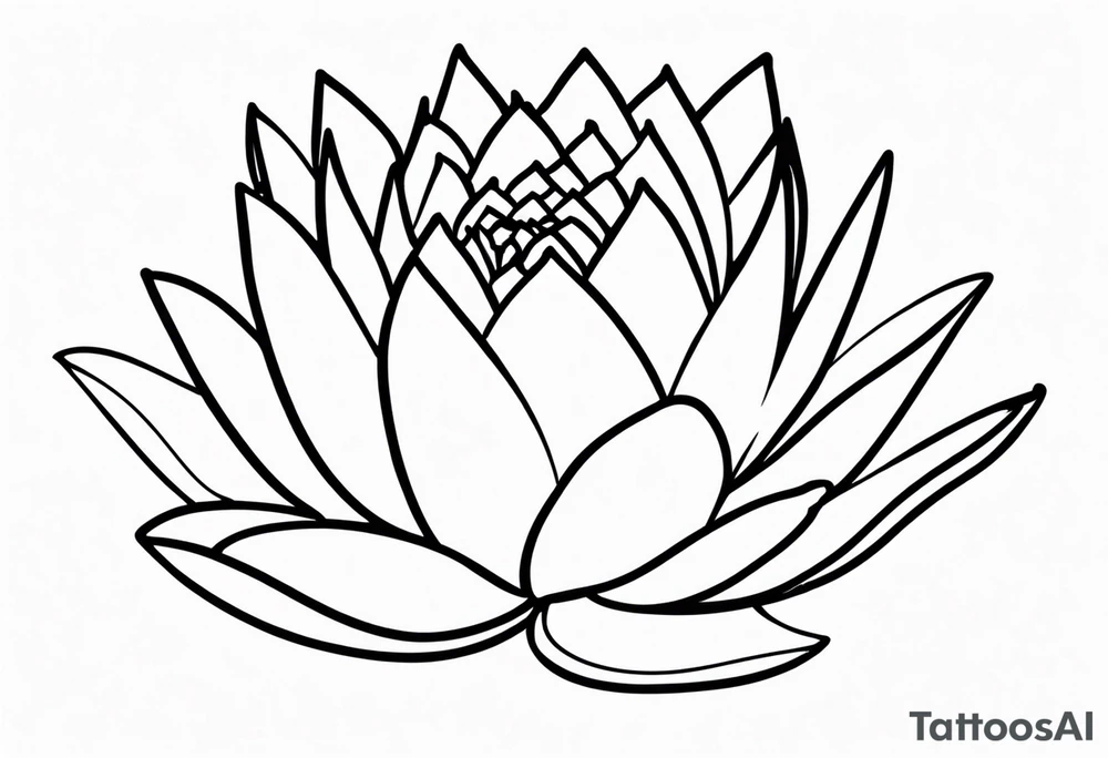water lilly outline tattoo idea
