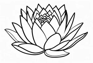 water lilly outline tattoo idea