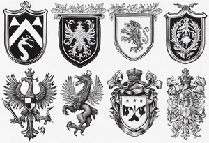 realistic slovenian coat of arms tattoo idea