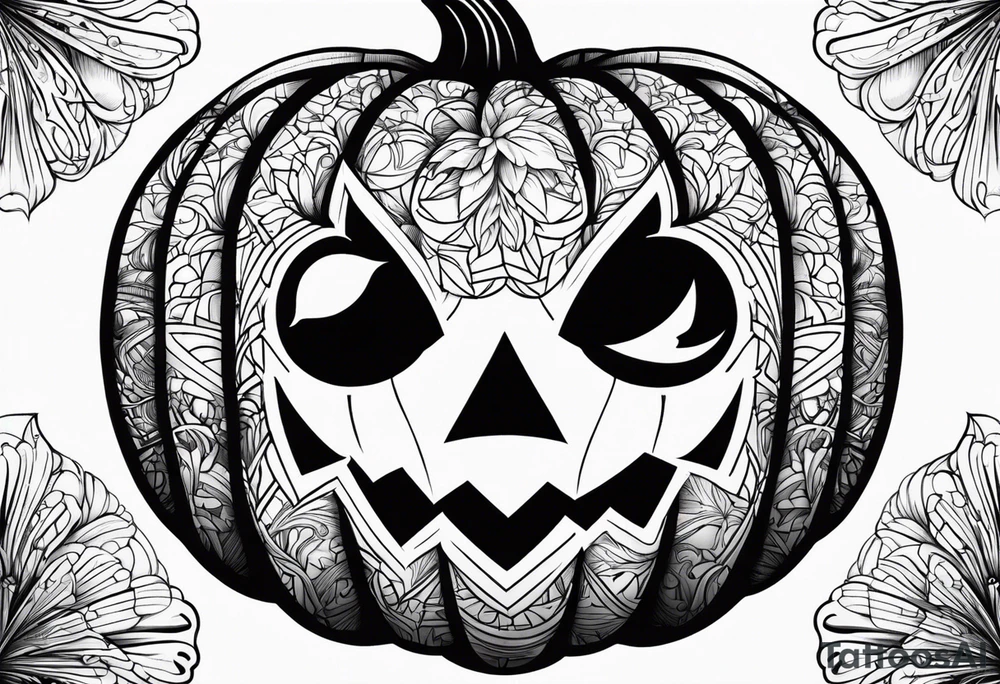 Halloween pumpkin tattoo idea