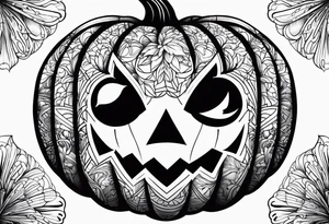 Halloween pumpkin tattoo idea