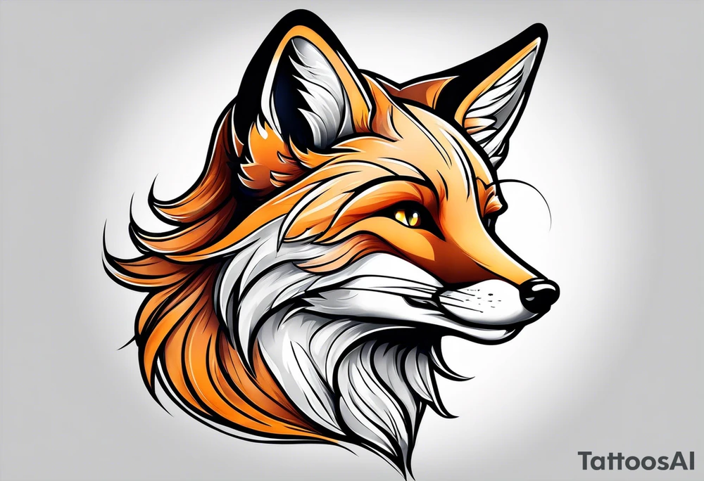 fox who look up the strars tattoo idea