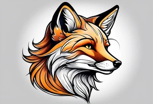 fox who look up the strars tattoo idea