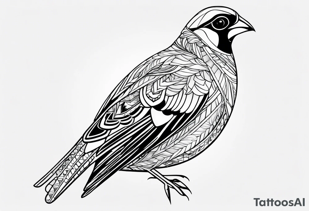 Arizona, quail, vertical design tattoo idea