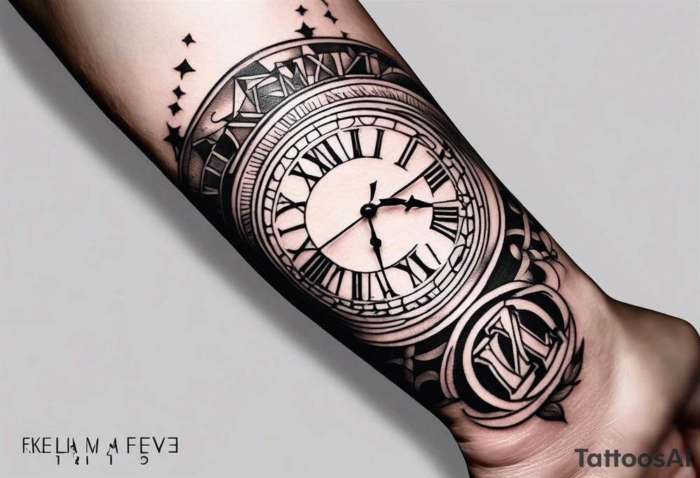 Roman numerals Birth date tatto on wrist Birth date is 27-06-2005 tattoo idea