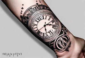 Roman numerals Birth date tatto on wrist Birth date is 27-06-2005 tattoo idea