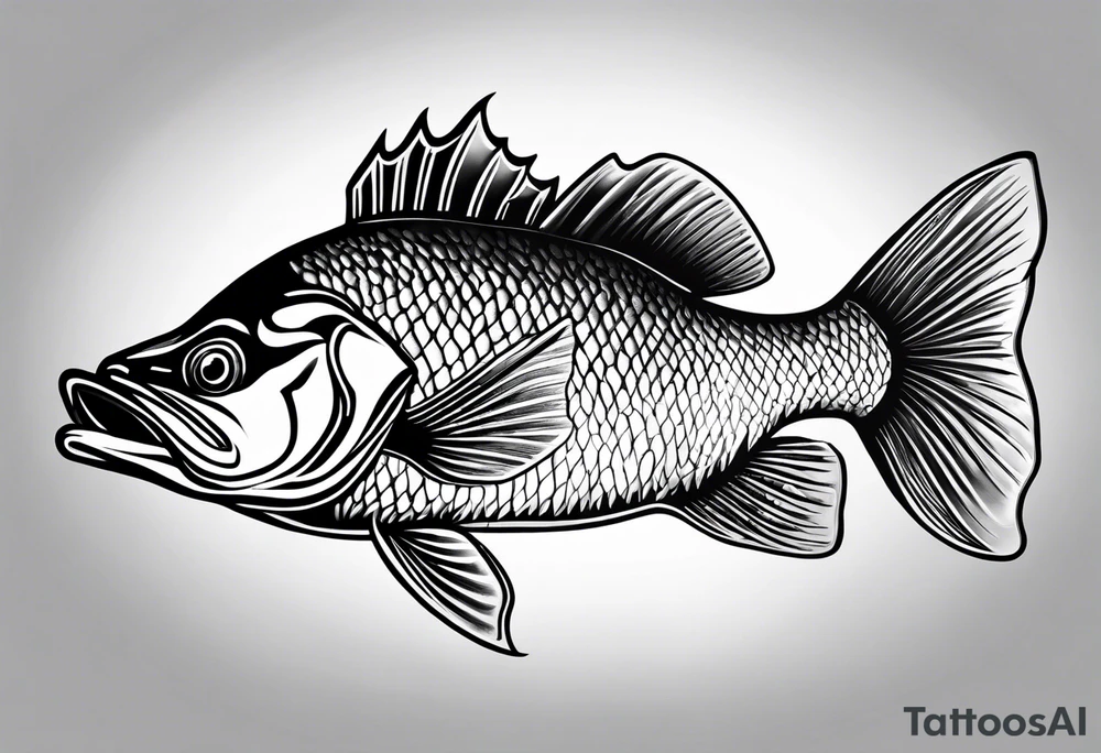 walleye with teeth tattoo idea