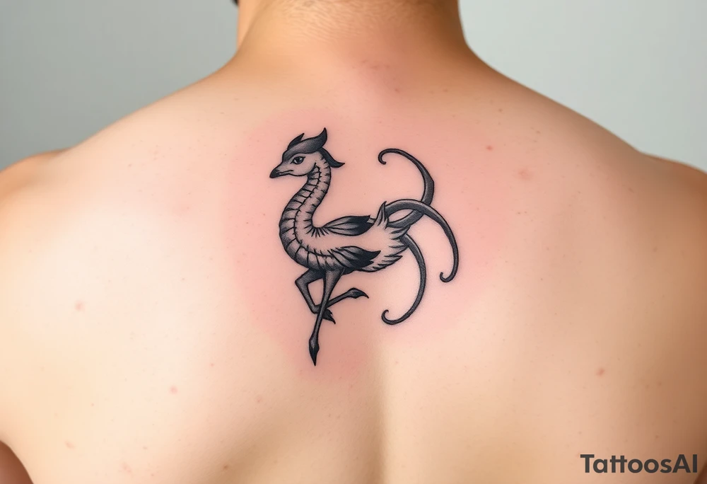 Small firn moving clockwise tattoo idea