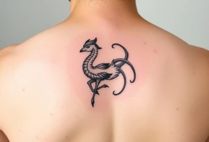 Small firn moving clockwise tattoo idea