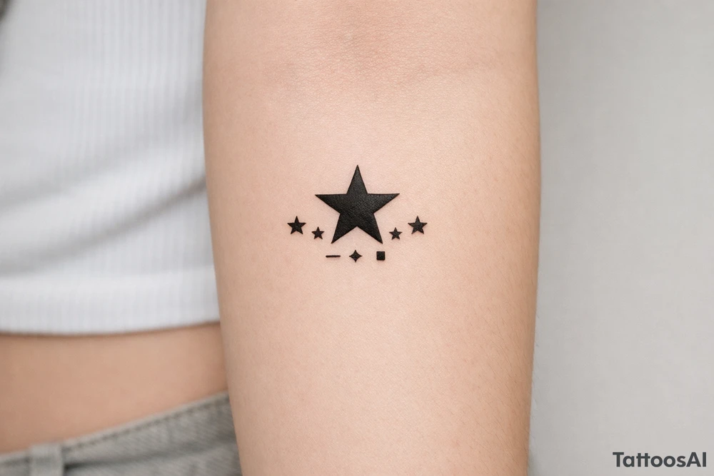 blackstar symbol tattoo tattoo idea