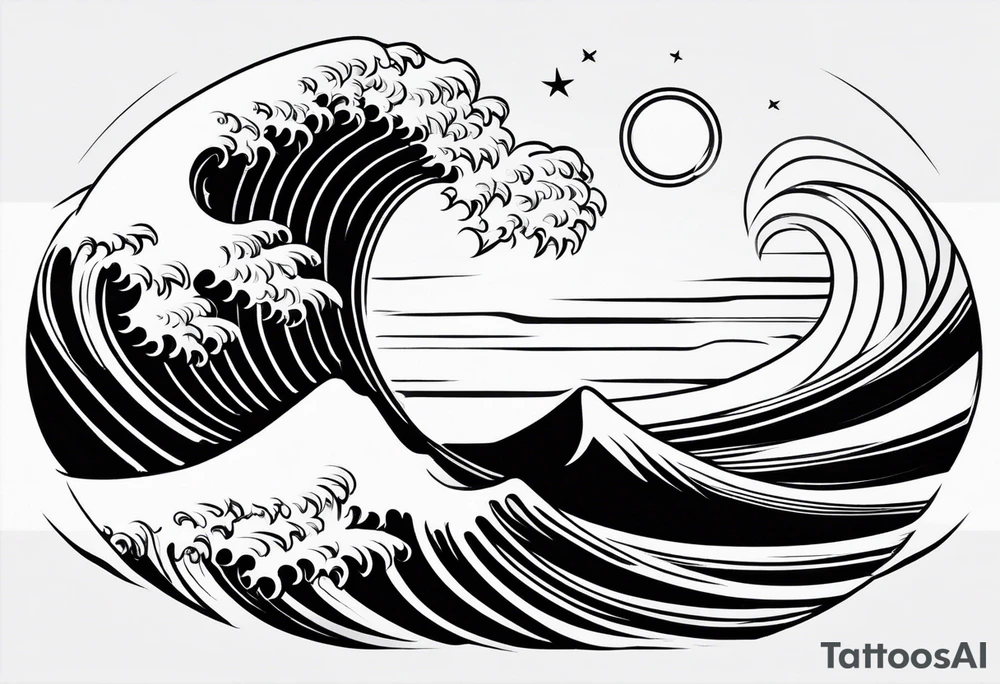 Simple wave tattoo idea