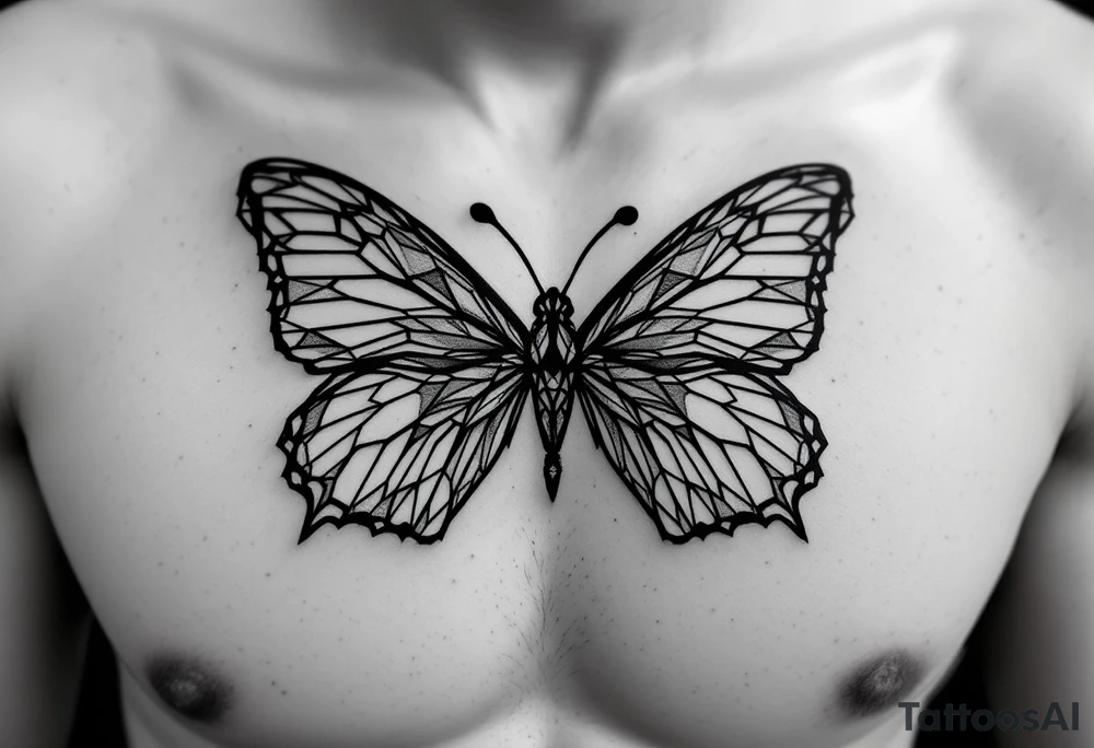I bow tie inside of a butterfly tattoo idea