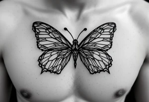 I bow tie inside of a butterfly tattoo idea