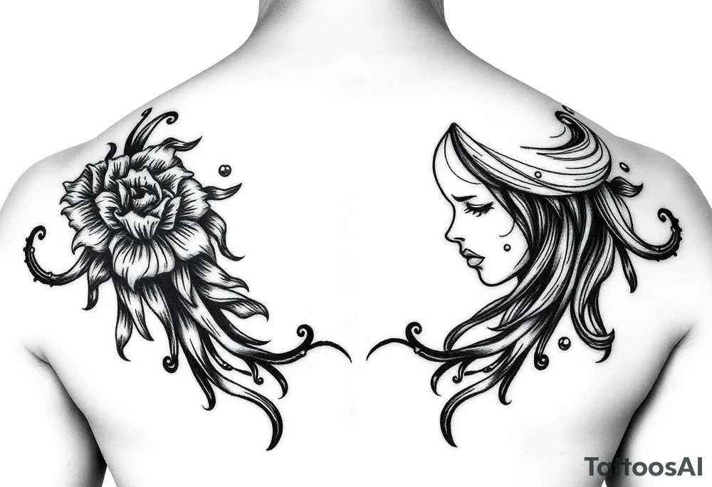 happy and sad together tattoo idea