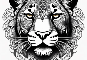 Old school panther tattoo idea