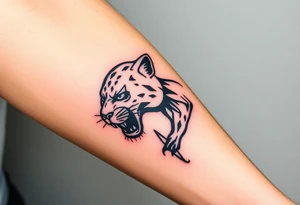 A Christian inspired tattoo with a black panther tattoo idea