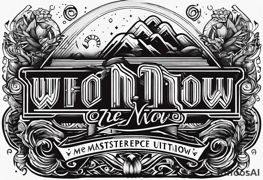 The words "Why not now?" are surrounded by pixels in a retro wave style tattoo idea The words "Why not now?" are surrounded by pixels in a retro wave style tattoo idea