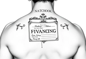Old school hotel matchbook with financing on the cover tattoo idea